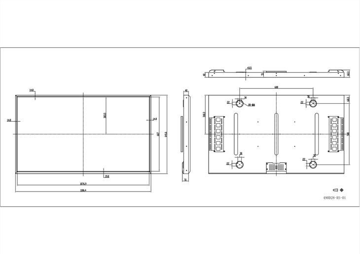 Outdoor High Bright Lcd Panel 49 Inch