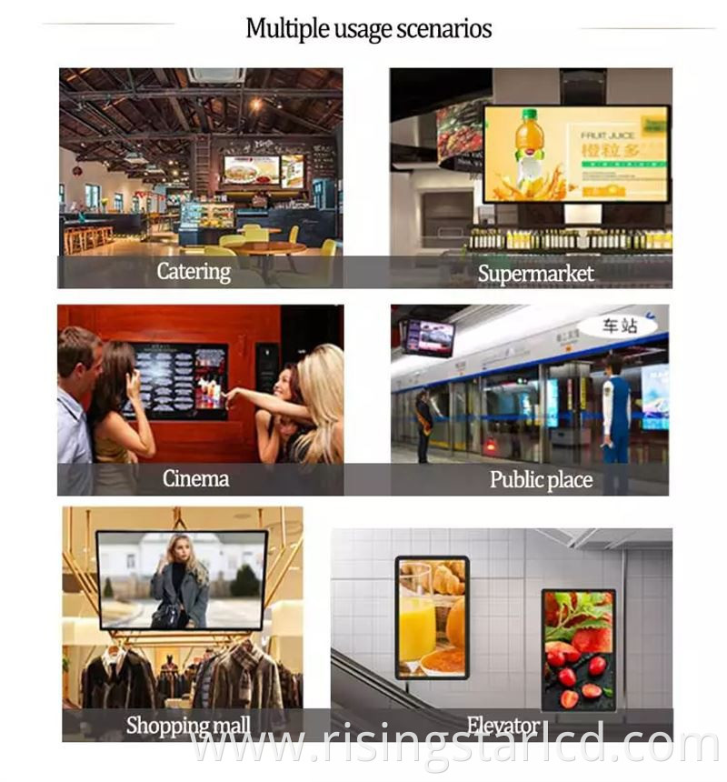 High bright display Shop window Facing LCD