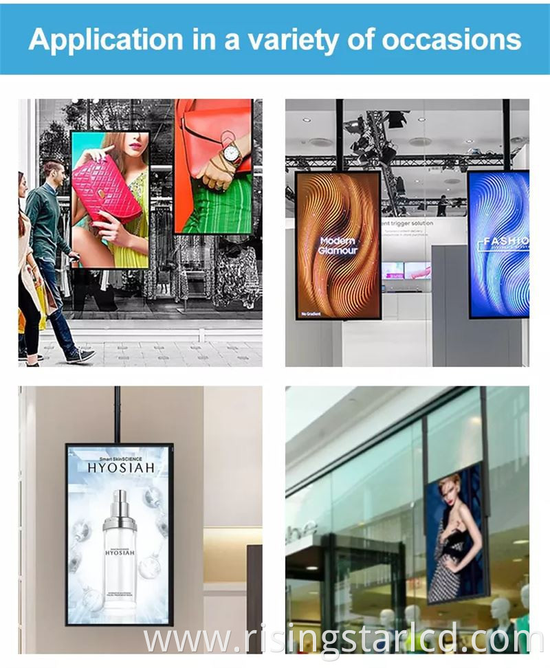 shop windows double side facing display digital signage lcd